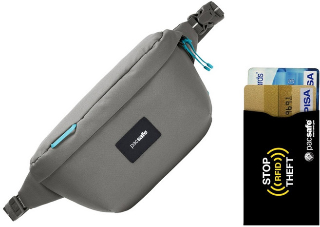 팩세이프 GO 슬링백 도난방지가방 + RFID차단 카드슬리브 세트