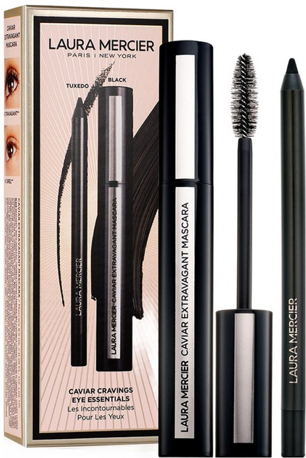 로라메르시에 HO25 캐비어 크레이빙스 아이 에센셜스 2종 세트, 1세트, 엑스트라바강트 마스카라 8.5ml + 아이라이너 펜슬 1.2g