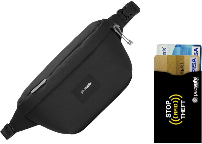 팩세이프 GO 슬링백 도난방지가방 + RFID차단 카드슬리브 세트