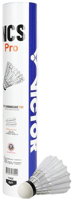 빅터 배드민턴 셔틀콕 카본 NCS PRO NS, AWhite, 12개입, 1개