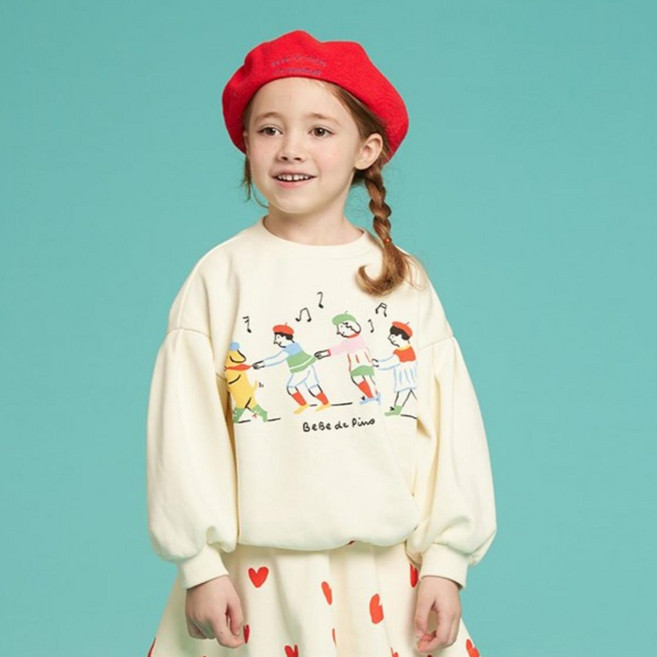 베베드피노언더웨어 아동용 프렌치 맨투맨 BU43MR403