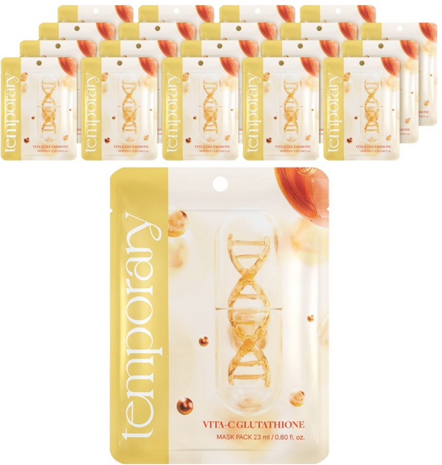 템포러리 비타C 글루타치온 마스크팩, 20개, 1개입