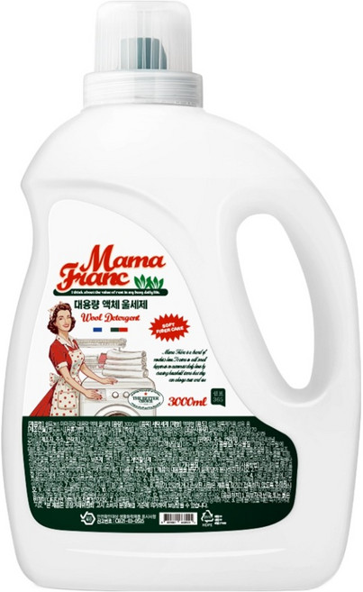 쉼표365 마마프랑 대용량 액체 울세제, 1개, 3L