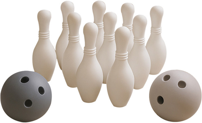 에듀플레이 우디 프리미엄 볼링놀이 대형 볼링공 2종 + 볼링핀 28cm x 10p 세트, 혼합색상, 1세트