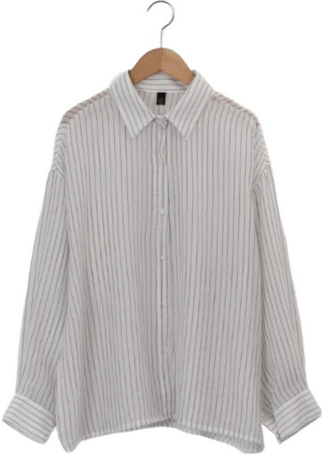 피핀 여성용 스트라이프 루즈핏 텐셀 셔츠 #49827