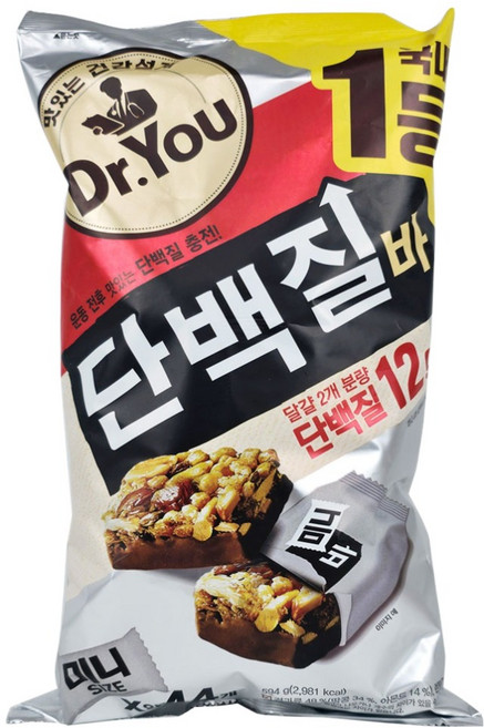 닥터유 단백질바 미니 44p, 594g, 1개