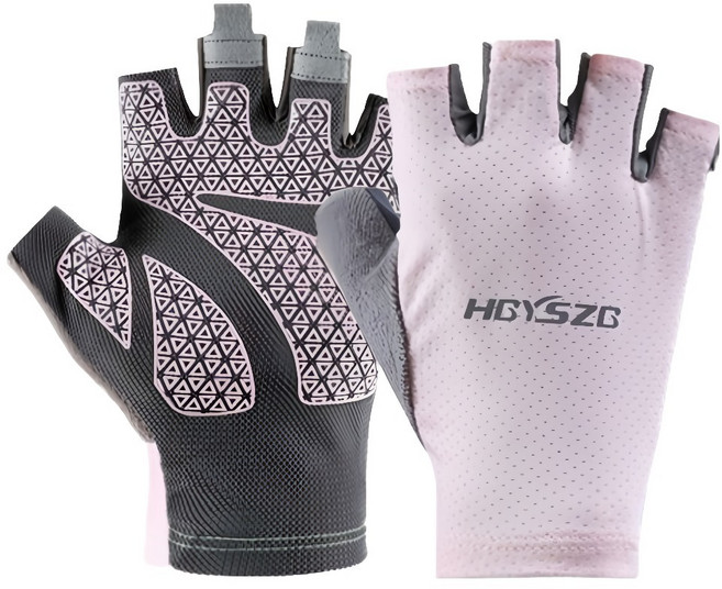 데일블룸 손가락 메쉬 트레킹 등산 자전거 운전장갑, 핑크, 1개