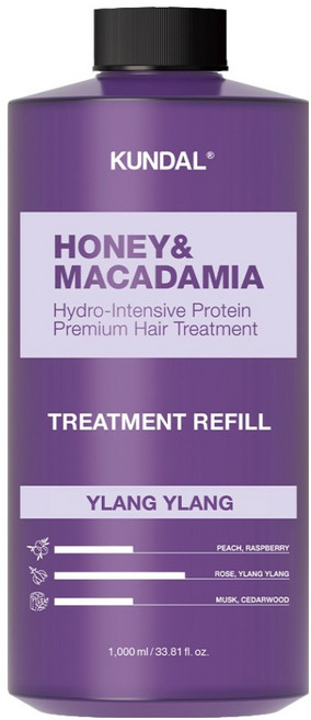 쿤달 허니 앤 마카다미아 헤어 트리트먼트 일랑일랑향, 1L, 1개