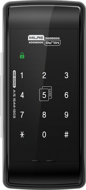 밀레시스텍 유리문 비밀번호 카드키 도어락, ME-G26S, 고객직접설치