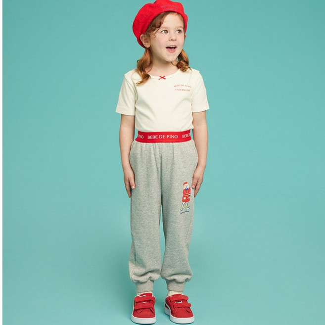 베베드피노언더웨어 아동용 로고 밴드 조거팬츠 BU43PD404