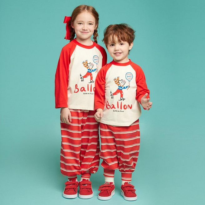 베베드피노언더웨어 아동용 마우스 라운지 웨어 상하의 세트 BU43UL308