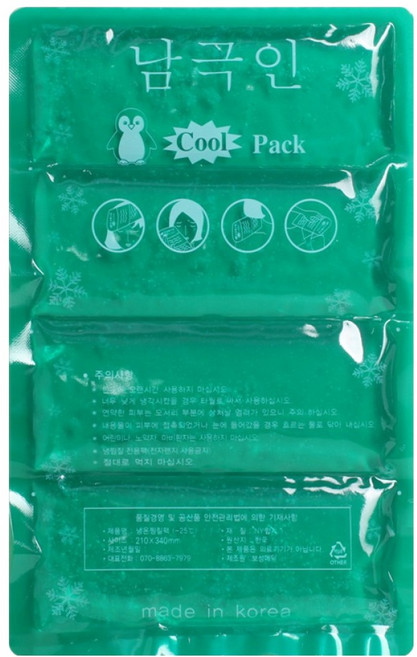 남극인 쿨링 아이싱 냉찜질 4단형 아이스팩 210 x 340 mm, 1개
