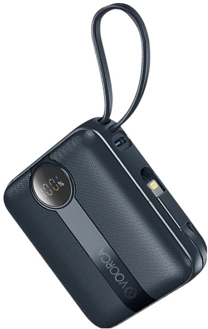 VOORCA 行動電源 10000mAh, 黑色, D916