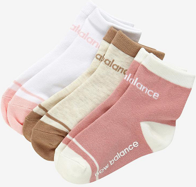 New Balance Kids 撞色中筒襪3雙組