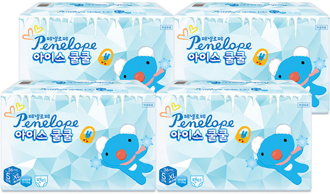 페넬로페 아이스 쿨쿨 팬티기저귀 남여공용, 5단계, 144매