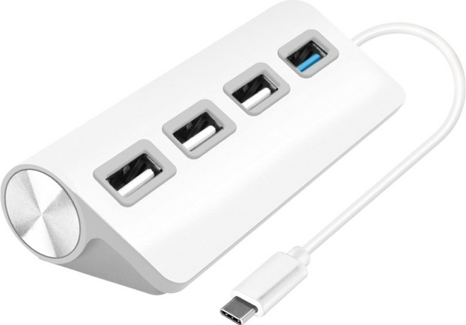 COSY Type-C USB 3.0 USB 2.0 4埠 USB 集線器, 單一商品, 白色, 1個