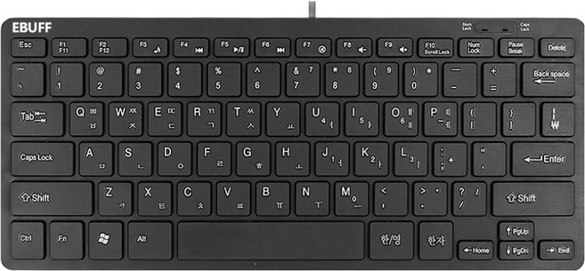 이버프 C타입 미니 유선 텐키리스 키보드, 제조사축, IT-M235, 블랙