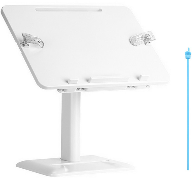 투데이리빙 스마트 어린이 독서대 + 스틱 세트 CD_FFU_AL018W, 화이트(독서대), 블루(스틱)