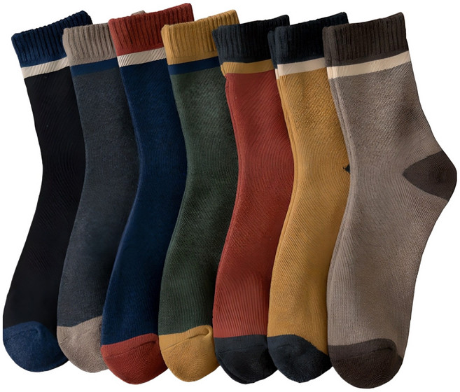 르미다 남성용 중목 패션 양말 7켤레 세트