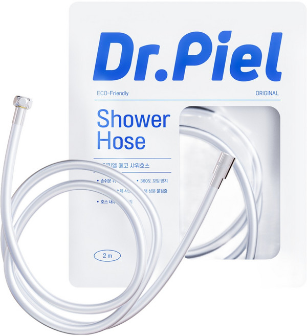 닥터피엘 에코 샤워호스, 2m, 메탈릭 실버