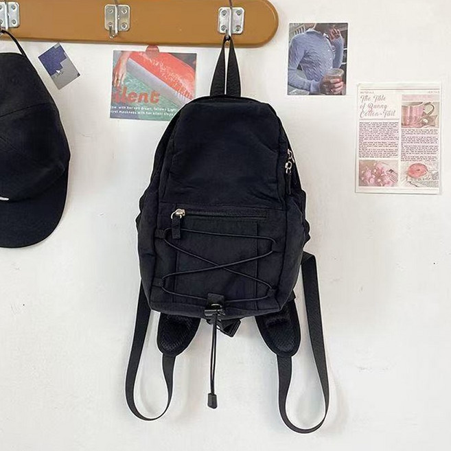 핏기어 초경량 등산 미니 백팩, 블랙, 1개