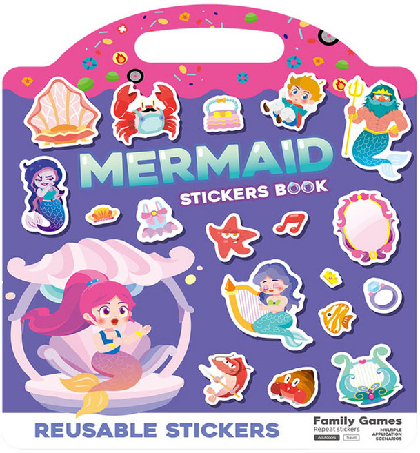 맘스아이 젤리 스티커북, MERMAID, 1개