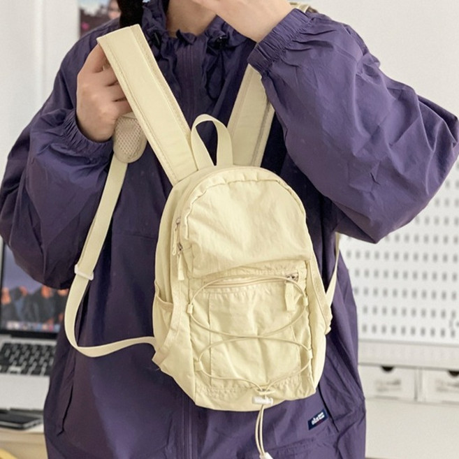 핏기어 초경량 등산 미니 백팩, 베이지, 1개