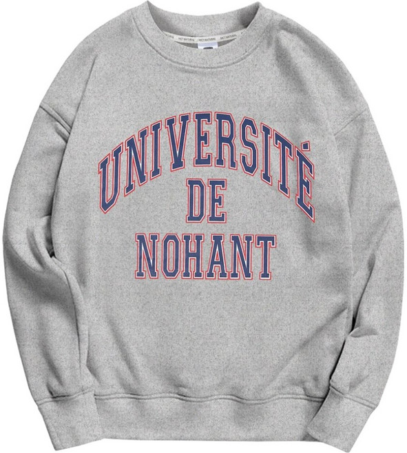 MCT Moon Collection 男女通用毛圈布寬鬆版型大學風大尺碼字母大學T