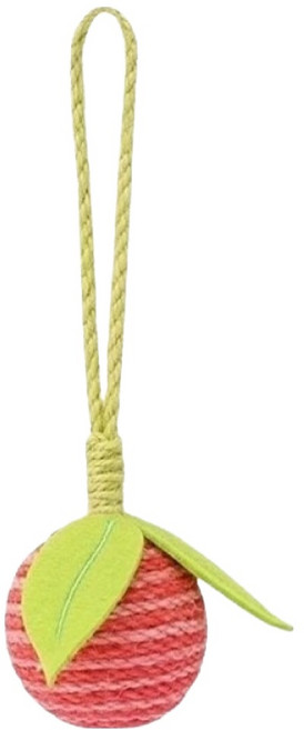 zeze 水果麻繩球玩具, 1個, 桃