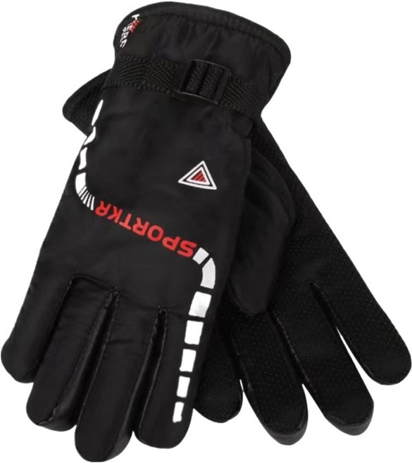 디스티프 방수 두꺼운 스키 장갑 양손착용, 레드, 1세트