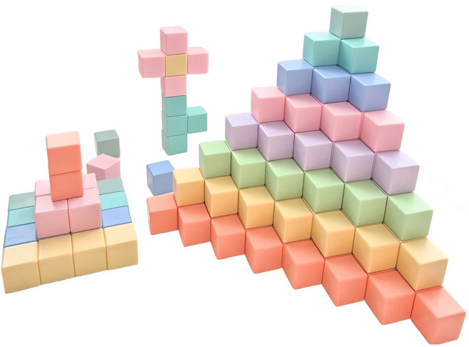 벨베이비 네모 자석블럭 32p, 파스텔, 1세트