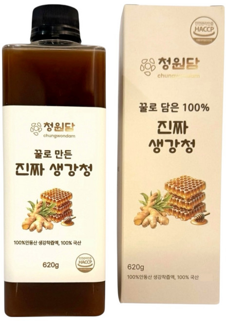 청원담 꿀로 만든 진짜 생강청, 1개, 620g, 1개입