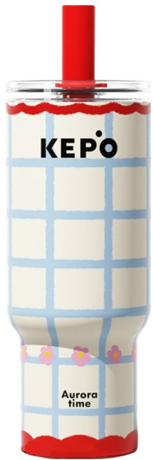 KEPO 靈感吸管杯 316L不銹鋼 KC013, 1個, 700ml, 赫拉的花園
