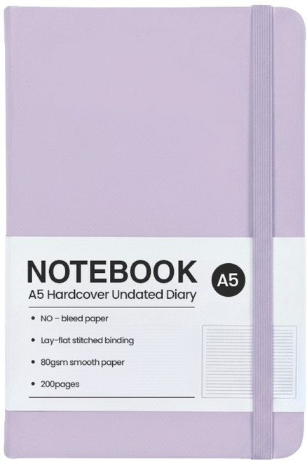 모더너리 A5 하드커버 업무용 플래너 만년 다이어리, 모브 퍼플, 1개