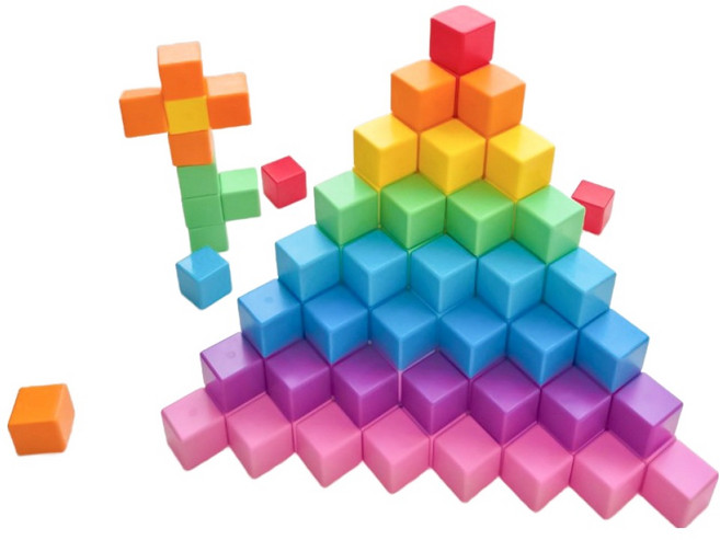 벨베이비 영유아 자석블럭 빅사이즈 네모 세트 35mm 32p, 레인보우, 1세트