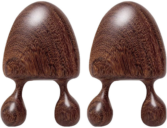 모나코올리브 아이 원목 괄사 마사지기, 2개, 우드