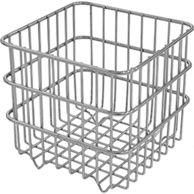 모나코올리브 스틸포켓 다용도 스틸 와이어 바스켓, 실버, 1개