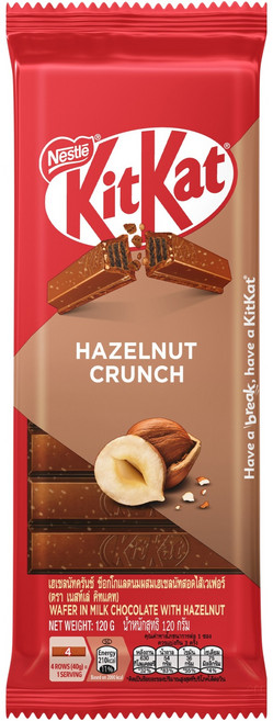 KitKat 타블렛 헤이즐넛 크런치 초코바, 120g, 1개