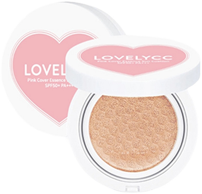 러블리씨씨 핑크 커버 에센스 선쿠션 SPF50+ PA+++ L21, 15g, 1개