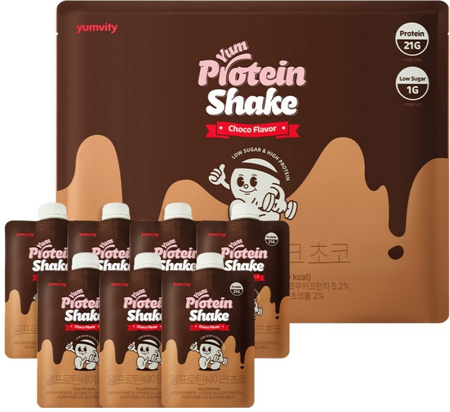 얌비티 얌프로틴 쉐이크 초코맛, 7개, 32g
