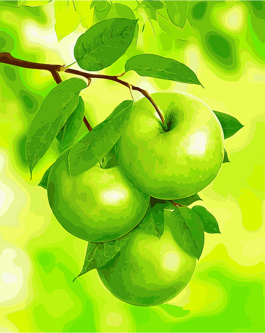 플레이어바웃 DIY 유화 그림그리기 세트 40 x 50 cm, 청사과 나무(MG217), 1세트