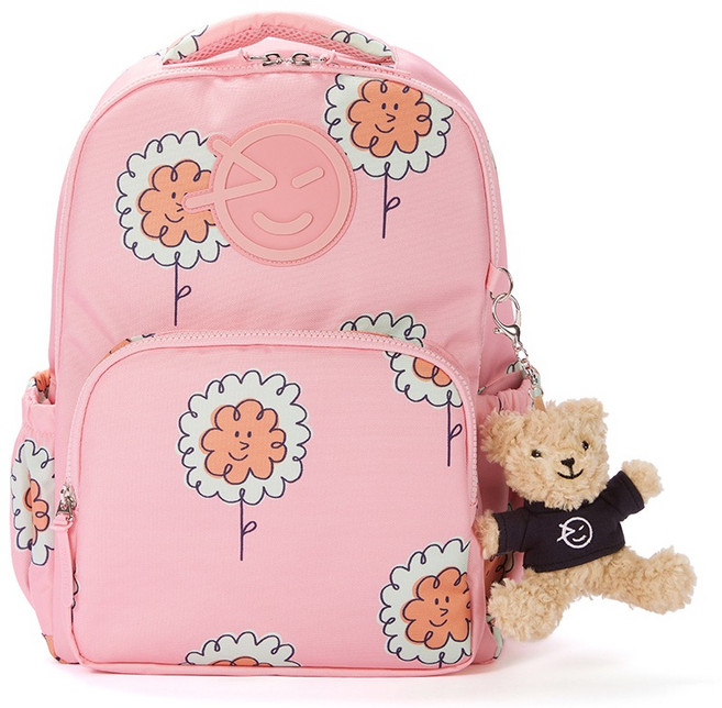 wynken Little Ground 花朵書包 + 鑰匙圈組合