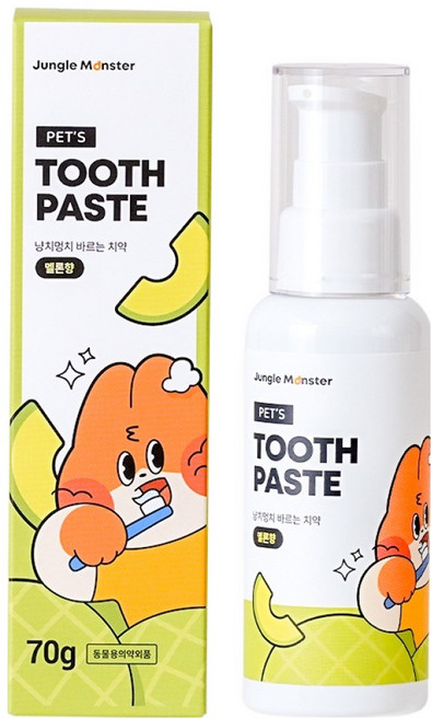 정글몬스터 강아지 고양이 청주 멜론향 치약, 70g, 1개입, 1개
