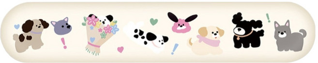 마루나루 프리미엄 심플 키보드 손목 받침대, 강아지, 1개