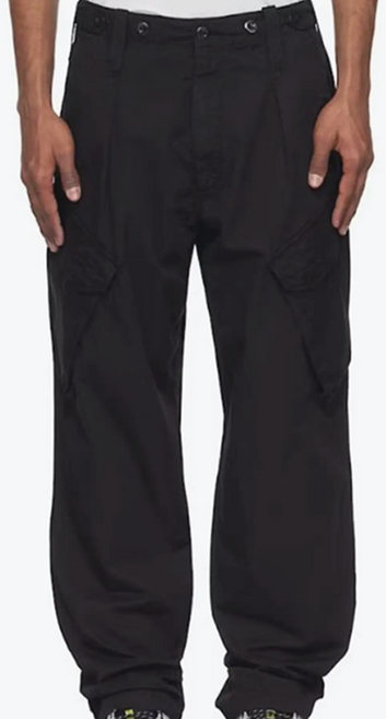 CP컴퍼니 남성용 루즈 핏 카고 개버딘 팬츠 18CMPA286A-110340O 999