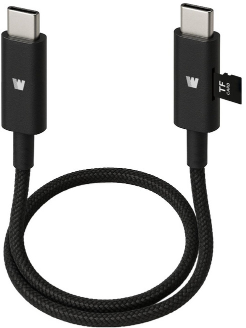 Wephone 讀卡快充數據線 USB-C-C, 100cm, 1個, 夜幕黑