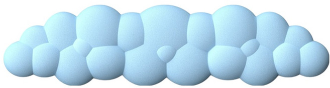 마루나루 프리미엄 편안한 키보드 손목 받침대, 스카이, 1개