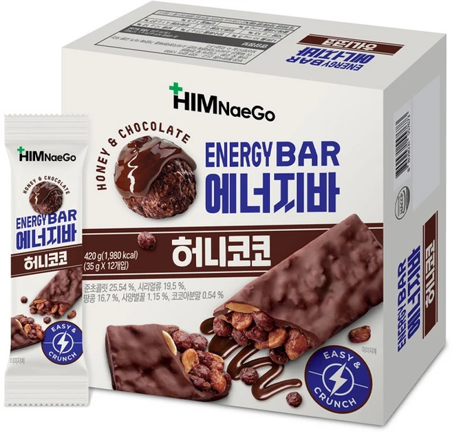 힘내고 에너지바 허니코코, 420g, 1개 - 쿠팡