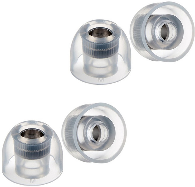 아즈라 미스릴 이어팁 써지컬 스테인레스 스틸 코어 프리미엄 LSR 이어팁 M, 2세트