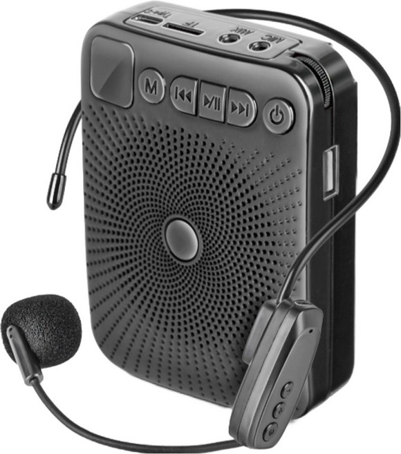 코시 휴대용 가이드 무선 마이크 블루투스 앰프, 블랙, 1개, AM4156MKBT